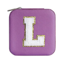 Coffret à bijoux de voyage pour femmes et filles, coffret à bijoux de voyage initial, mini coffret à bijoux avec miroir, cadeau pour maman