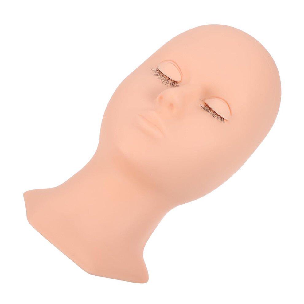 Eyelash Extension Practice Mannequin Head with Detachable Eyelids for Makeup and Cosmetology Training