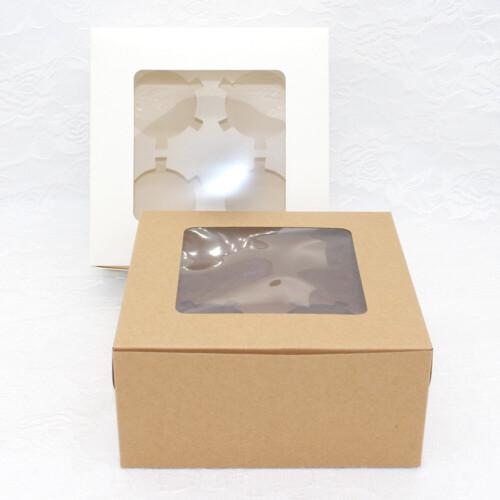 Christmas Clings Throws Windowed Cupcake Boxes Air to Water Fitting Container Interpolation 4 Cavities 2