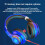 Ασύρματα ακουστικά Bluetooth Bixock, ασύρματα ακουστικά Bluetooth πάνω από το αυτί με φως RGB 4