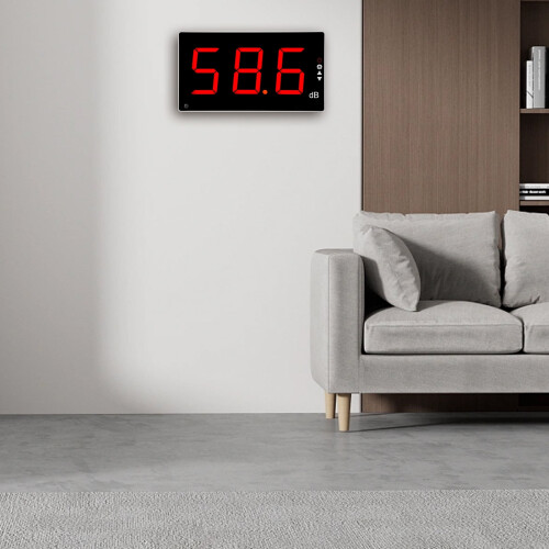 Μετρητής ντεσιμπέλ 30-130dB με οθόνη LCD, Επιτοίχιος μετρητής θορύβου με ηχητικό 1