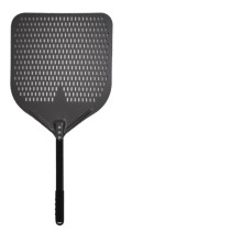 16 Inch Perforated Pizza Peel with Ergonomic Metal Handle and Nonstick Surface for Oven Baking