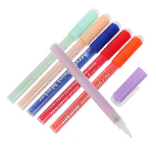 6Pcs Nail Art Pens Manicure Liner Pens with Fine Tip for DIY Nail Designs Vibrant Fade Resistant Colors