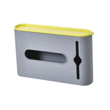 Trash Bag Dispenser Wall Mounted Garbage Bag Holder for Bathroom Kitchen Office Gray