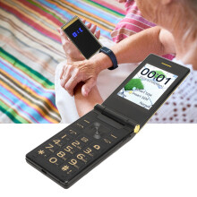 Senioren-Klapphandy 2G 2,8 Zoll Dual Screen 5900mAh Gold Dual SIM