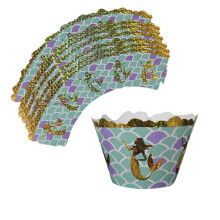 24 Stück Cupcake-Förmchen, thematisch gestaltet, zum Backen von Kuchen, Papierförmchen für Hochzeiten, Geburtstage und Partys