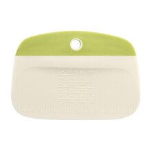Bench Scraper and Dough Cutter Stainless Steel with Ergonomic Grip for Baking Pizza Bread Green