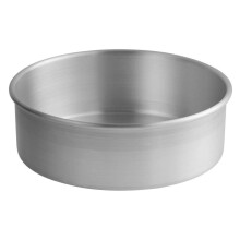 (1 unidade) Forma redonda de alumínio para bolo, resistente, 23 cm de diâmetro x 7,5 cm de altura.