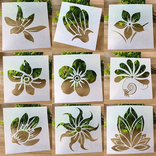 Set di stencil floreali AURORA TRADE – 9Creative Designs