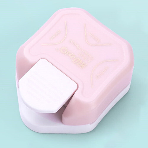 Niovtt Universal Mini Corner Cutter DIY Paper Edge Circle Trimmer για Κάρτες (Ροζ) 2