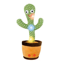 Cactus danzante, giocattolo parlante, ripete quello che dici, canta, balla, registra, LED (120 canzoni) Originale