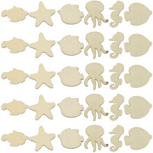 Eease100Ocean Houten Uitgesneden Figuren DIY Knutselwerk voor Huisdecoratie