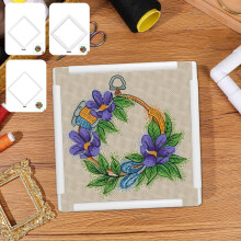 Bastidor quadrado de plástico para bordado, reutilizável, para ponto cruz, aros brancos para quilting, tapeçaria e pintura em seda.