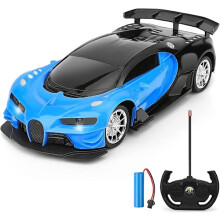 RC-auto voor kinderen - Elektrisch op afstand bestuurbare speelgoedauto op schaal 1/16 met LED-verlichting, oplaadbaar, supersnel racevoertuig,