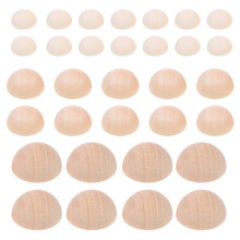 150 stuks bulk houten knutselspeelgoed, houten ballen, kegels, natuurlijke accessoires, mini doe-het-zelf project, kabouterneushelft voor