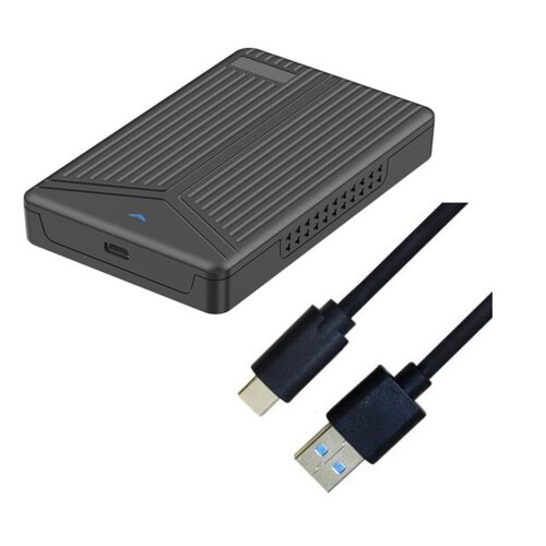 Gabinete USB 3.1 para Disco Rígido Móvel de 2,5 Polegadas SATA, Compatível com SSDs e Discos Rígidos de até 15mm para Computadores e Notebooks