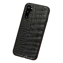 Galaxy Note10Plus telefoonhoesje zwart leer krokodillenleer hoesje zwart
