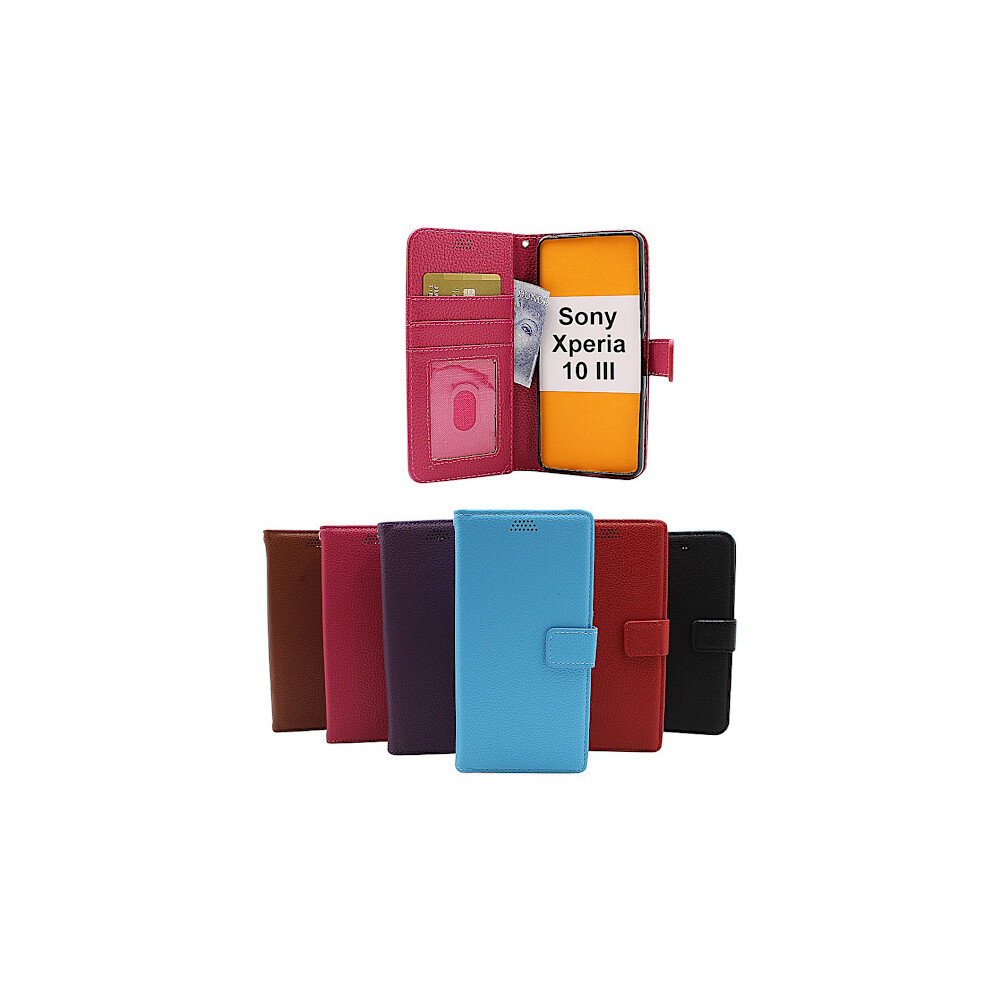 New Standcase Wallet Compatible With Sony Xperia 10 Iii (Xq-Bt52) Black 9048212594314