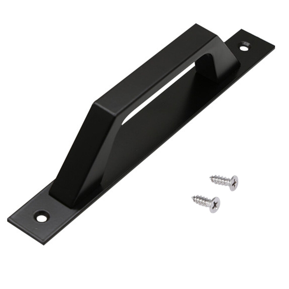 1Pc Barn Door Pull Handle Heavy Duty Black Iron Hot Bed Sliding Gate Shed Garage 9048212594796