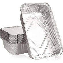 Teglie in alluminio Casewin (confezione da 50) - 30x20 cm, elevata conducibilità termica, monouso e riciclabili per cuocere, grigliare, cucinare e