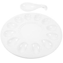 Shrimp Slider Tablett, Haushaltsgeschirr, praktischer Fleischbällchenteller, Besteck, weiße Melaminteller