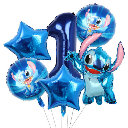 6 τεμάχια μπαλόνια πάρτι Lilo & Stitch 30" σετ σφαιρών αέρα με αριθμούς, διακοσμήσεις 1