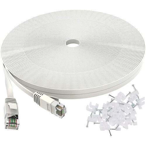 Καλώδιο Ethernet Cat610, 100ft, Εξωτερικού & Εσωτερικού Χώρου, Υποστήριξη Δικτύου Cat7 10Gbps,
