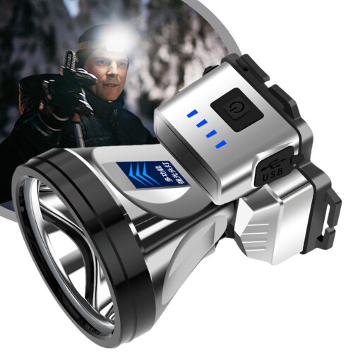 Hodelykt LED Sterk frontlykt Superlys Oppladbar Hodelykt! C1S2S2 2