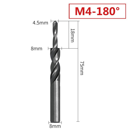 Σπειροειδές τρυπάνι βημάτων M4*180Degree HSS Counterbore για να κάνει λοξοτομή διάτρυσης