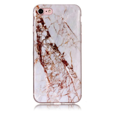 Compatibil cu iPhone7/8/SE (2020 și 2022) - Husă / Protecție / Alb Marmorat 1