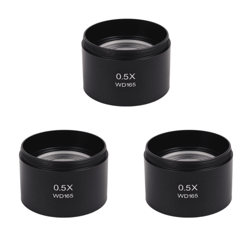 3X Wd165 0.5X Στερεοσκοπικός Φακός Αντικειμενικού Φακού Barlow με Σπείρωμα Τοποθέτησης