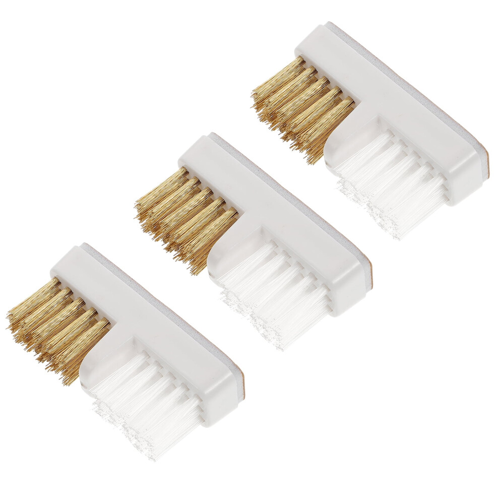 3PCS Nail Art Tools Copper Wire Brushes Sanding Cleaning Brushes Nail Drill Brushes