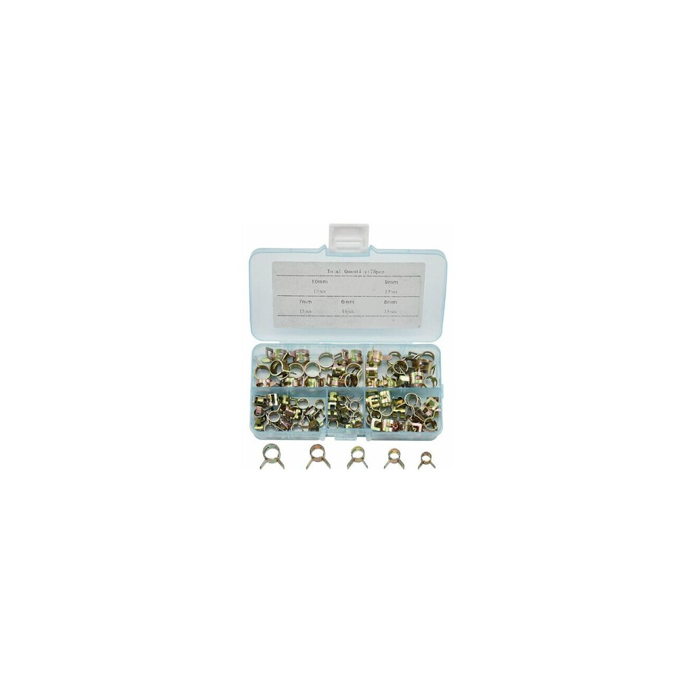 75 Pcs Spring Clamp Hose Clamps Petrol Hose Clamps Spring Clamp Clamps Hose Clamp 6Mm, 7Mm, 8Mm, 9Mm, 10Mm 9048212007074