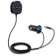 Cuibheoir Bluetooth Aux do Ghluaisteáin le hInslitheoir Torainn Lúb Talún le haghaidh Glaonna Saorláimhe agus Sruthú Ceoil, Glacadóir Bluetooth