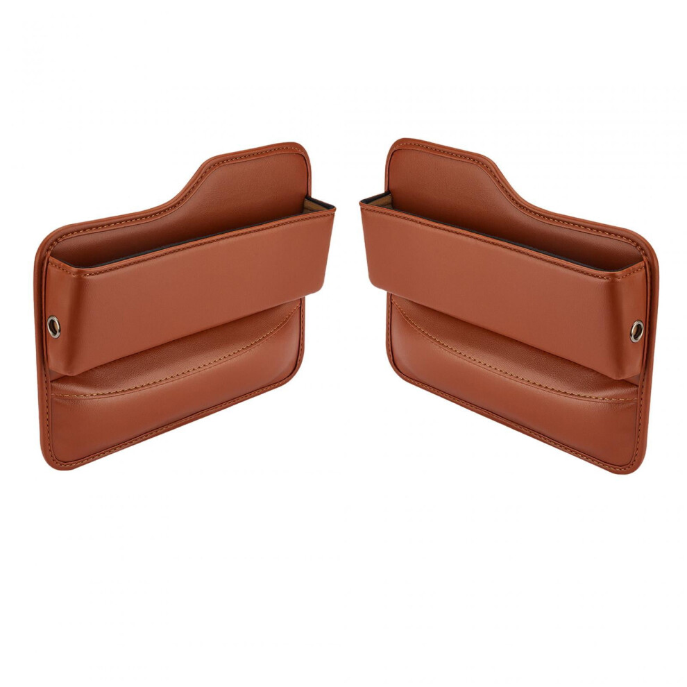 Car Seat Gap Filler Organizer Automotive Accessories Crevice Storage Pocket 1 Pair Brown 9048212006923