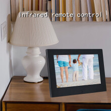 Presentes de Páscoa para Mulheres e Homens: Porta-Retrato Digital de 7" com Reprodução de Vídeo, Álbum Eletrônico LCD - Preto, Compatível com