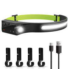 LED indukčné svetlomety Cob, vonkajšie svetlo, nabíjanie cez USB, nočné svetlo
