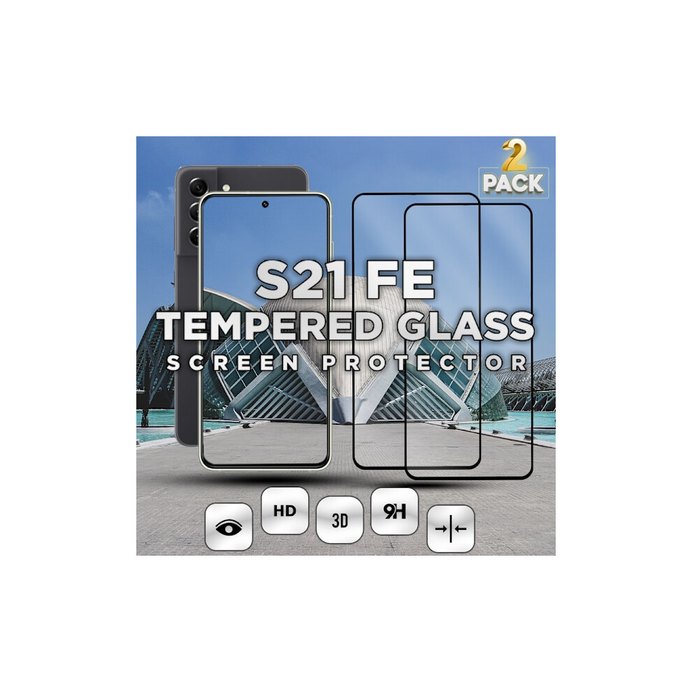 2 Pack Compatible With Samsung S21 Fe - 9H Tempered Glass - Super Quality 3D 9048212008552