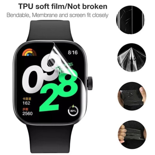 1-5 τεμάχια μεμβράνη υδρογέλης συμβατή με Xiaomi Redmi Watch4HD, διαφανές προστατευτικό 2