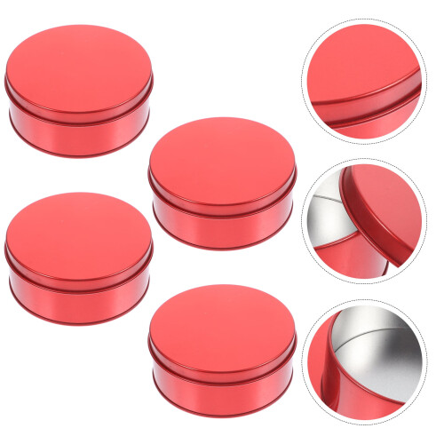 4pcs Decorative Metal Tin Boxes for Cookies, Candy & Snacks 1