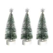 Kayannuo Christmas Decorations 3pc Mini LED Christmas Tree Lights, Luminous Cedar Ornaments, Home Decor, Clearance