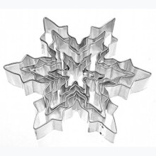 SANAG 5pcs Snowflake Stainless Steel Cookie Cutters Cake Baking Mould Cooking Tools