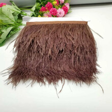 Wholesale 10Yards Natural Ostrich Feather Ribbon, Length 8-10cm Feather Trim Fringe DIY Costumes Sewing Clothing Accessories C55 5 Yards