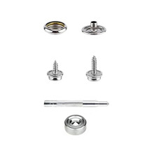 120 pcs snap button set, stainless steel snap buttons with 2 pcs tools for setting snap buttons with screws