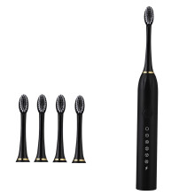Electric Toothbrush with 4 Heads, 6-Speed Timer, IPX7 Waterproof, Battery Operated, Travel-Friendly