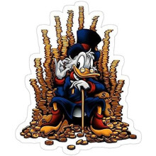 Game of Coins (Alternate), ducktales Decal Sticker - Sticker Graphic - Auto, Wall, Laptop, Cell, Truck Sticker
