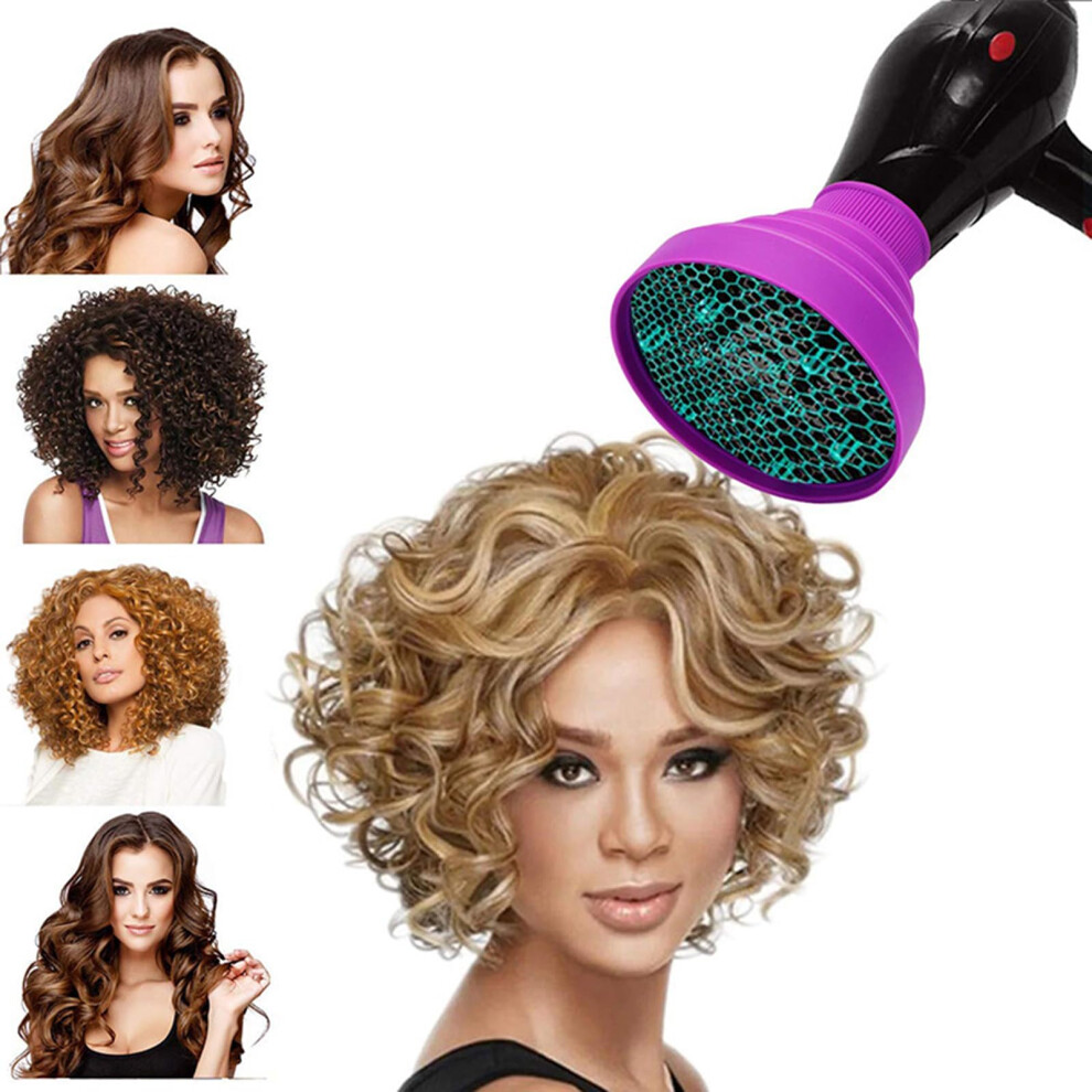 Collapsible Silicone Hair Dryer Diffuser Attachment â Foldable Universal Fit for Travel, Black