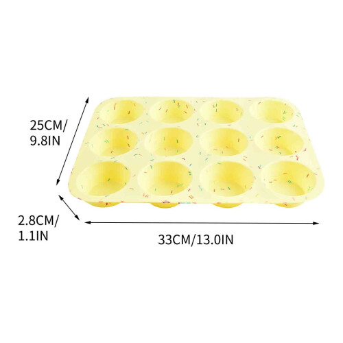 Kayannuo Αρχική σελίδα Essentials Clearance Νέο πολύχρωμο Grain12Mafen Cup Round Pudding Εργαλείο ψησίματος 1