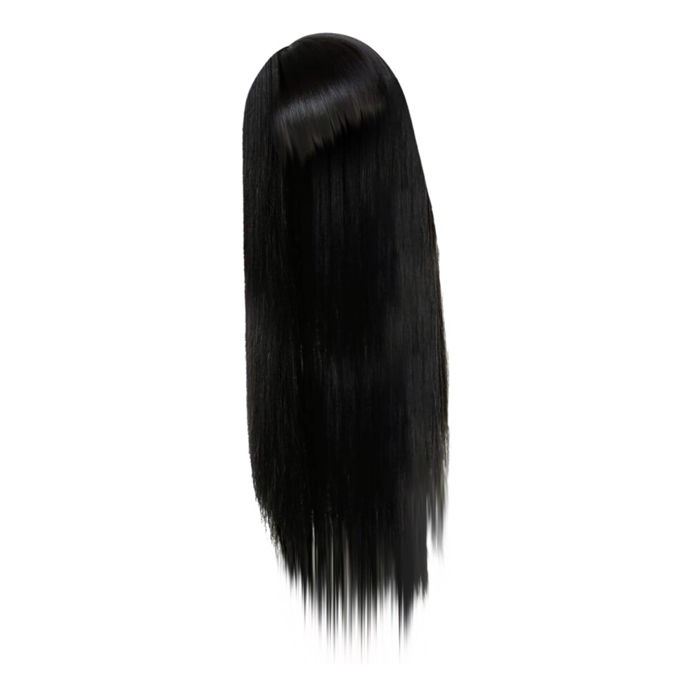 Bouncy Bands compatible with Motown Wigs Long Straight Hair wig Natural Black Remy Heat- Fiber Hair