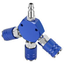 3cestné vzduchové sběrné potrubí z uhlíkové oceli, rychlospojka, rozdělovač vzduchové hadice 1/4", maximální odolná armatura 300 PSI,